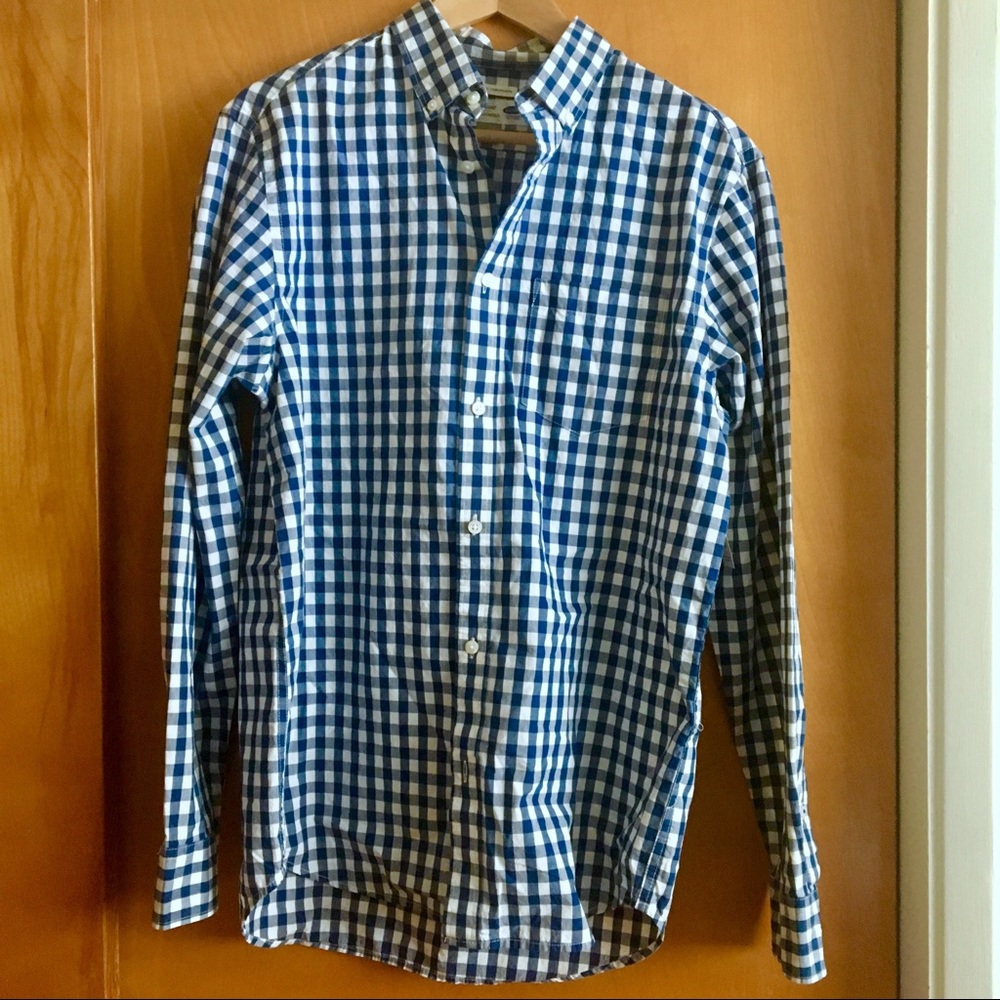 Men’s M Old Navy Classic Checkered Button Down NWT